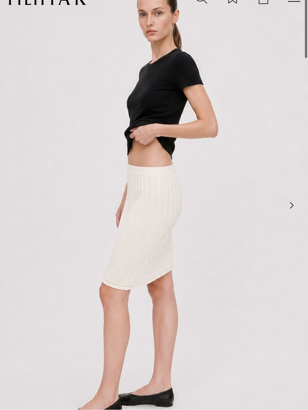 Flippa K Cotton Rib Knit Skirt size m NWT